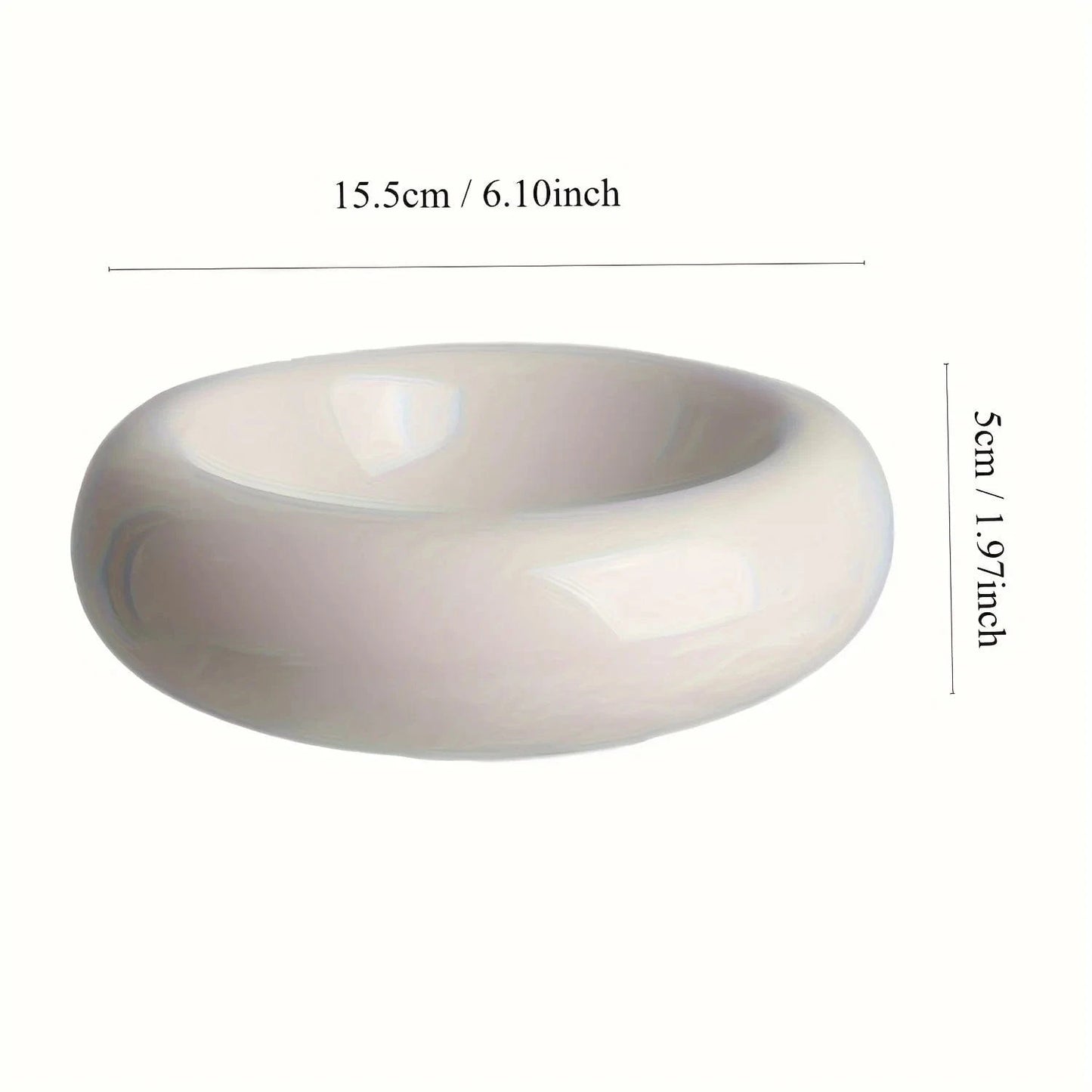 Mała Miska Dla Kota Ceramiczna Pączek 15,5 cm | Akcesoria Kota Biały