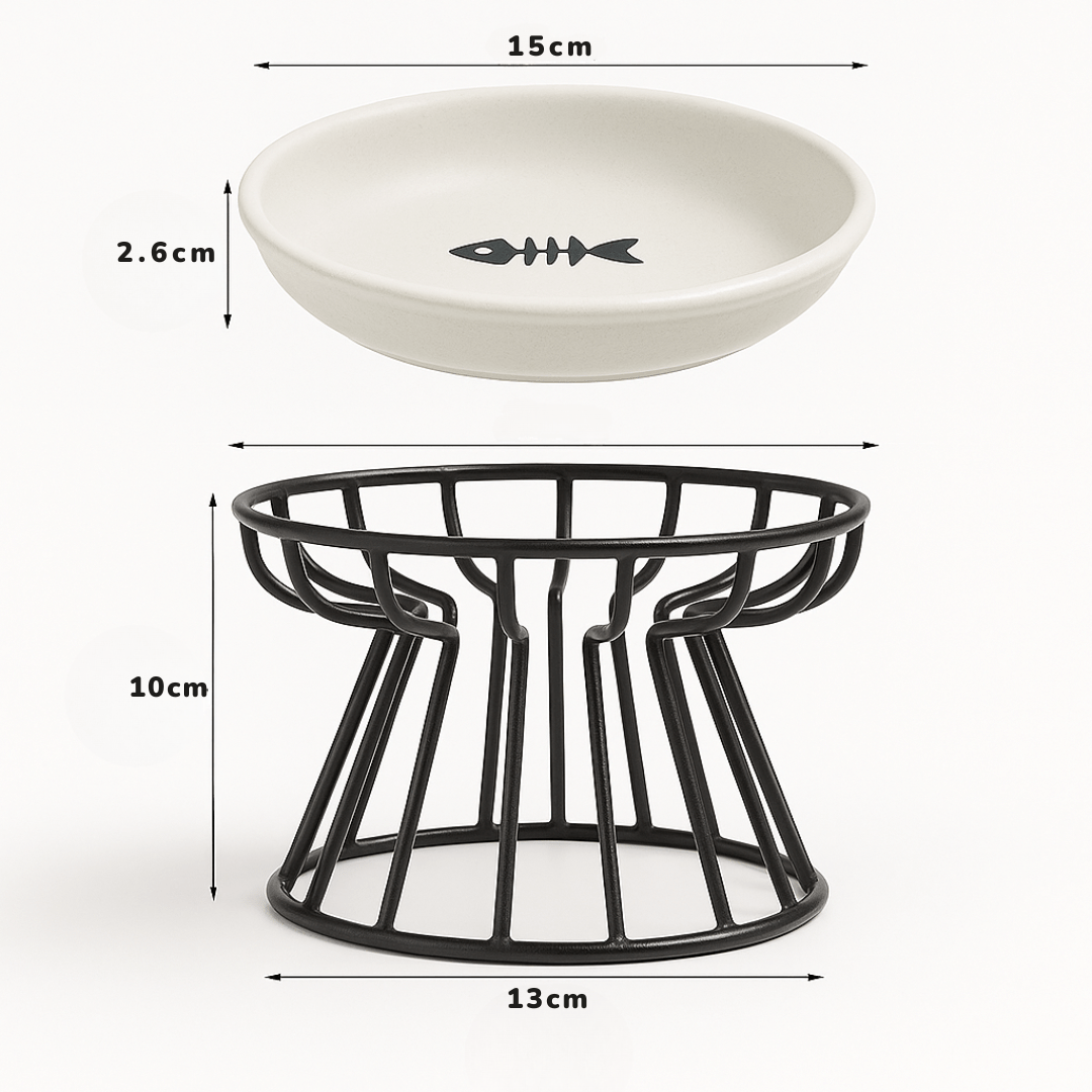 Płytka Miska Dla Kota - Ceramiczna Miseczka | Akcesoria Kota
