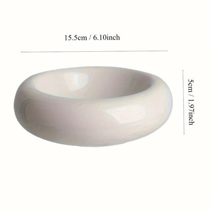 Mała Miska Dla Kota Ceramiczna Pączek 15,5 cm | Akcesoria Kota Biały