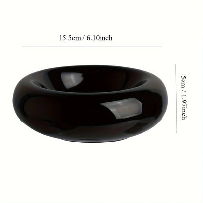 Mała Miska Dla Kota Ceramiczna Pączek 15,5 cm | Akcesoria Kota Czarny