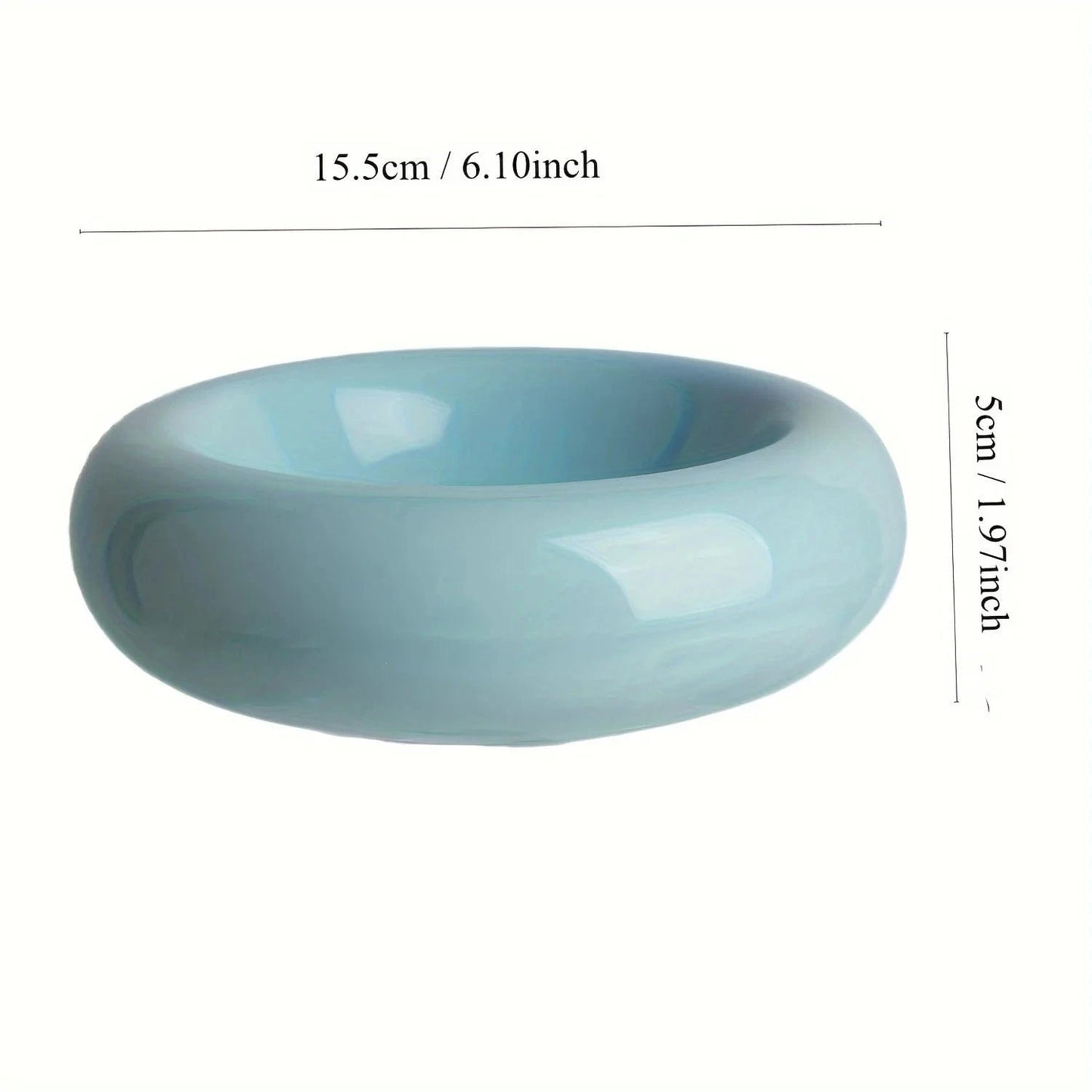 Mała Miska Dla Kota Ceramiczna Pączek 15,5 cm | Akcesoria Kota Niebieski