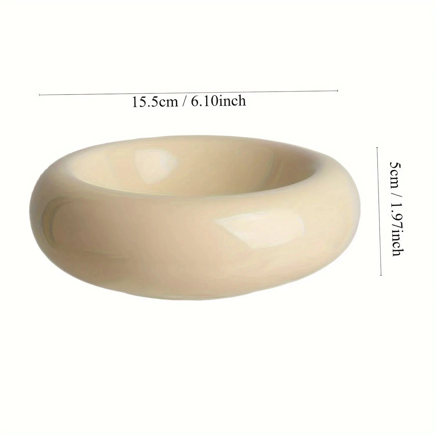 Mała Miska Dla Kota Ceramiczna Pączek 15,5 cm | Akcesoria Kota Żółty