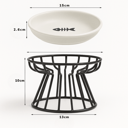 Płytka Miska Dla Kota - Ceramiczna Miseczka | Akcesoria Kota